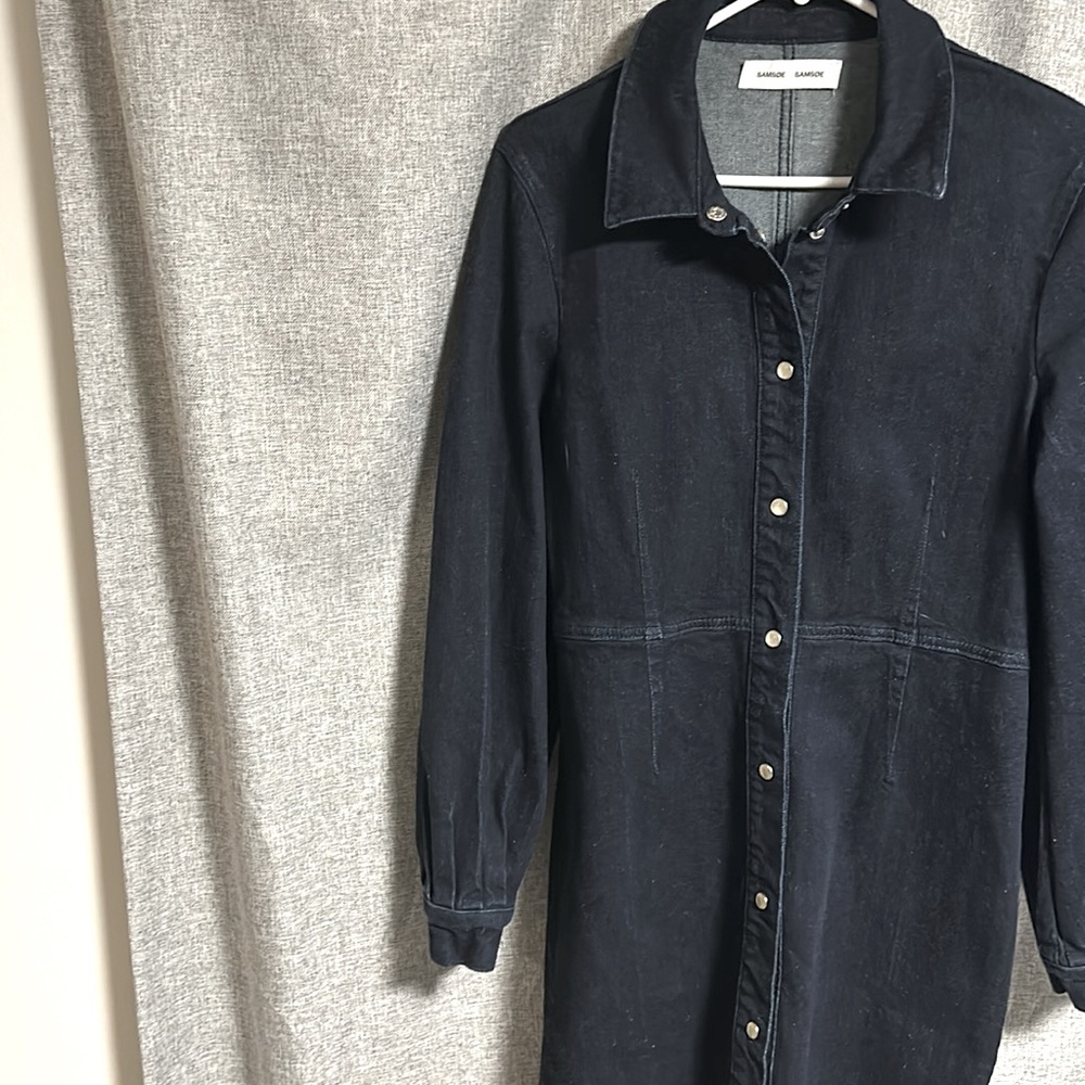 Samsoe Puff Sleeve Denim Dress - Picture 3 of 3